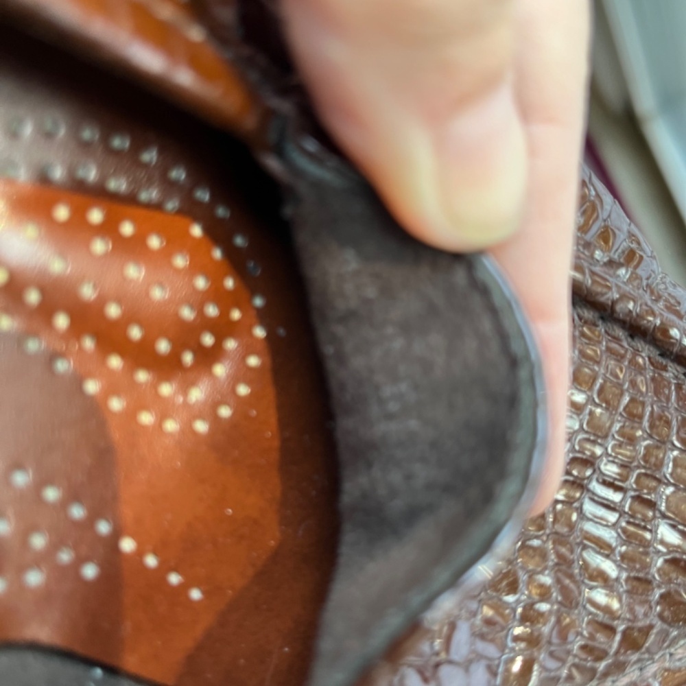 SAS Sz 7.5 M Shiny Brown Simplify Loafer Croc‎ Lightweight Slip On Moccasin - Picture 8 of 11